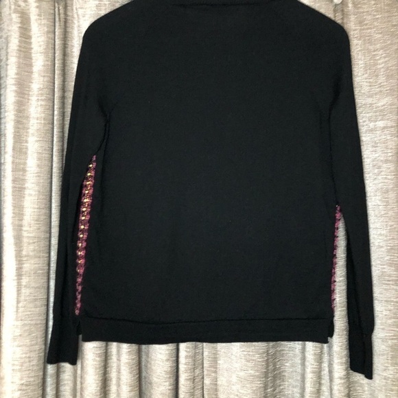 J. Crew Pink Tweed Front Navy Crew Neck Sweater - Picture 8 of 10